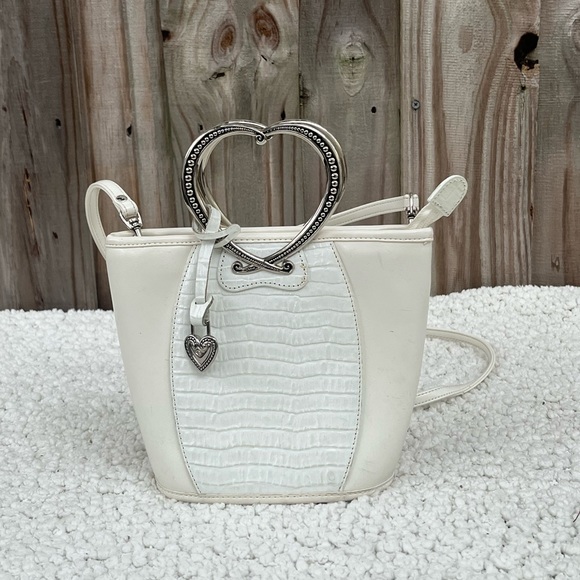WHITE LEATHER BAG - Picture 1 of 7